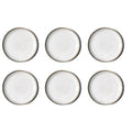 Abode Homewares Coastal Reactive Newwave Melamine Dinner Plate White 10.5 Set Of 6