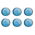 Abode Homewares Coastal Reactive Newwave Melamine Salad Plate Blue 8.5 Set Of 6