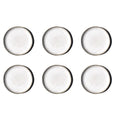 Abode Homewares Coastal Reactive Newwave Melamine Salad Plate White 8.5 Set Of 6