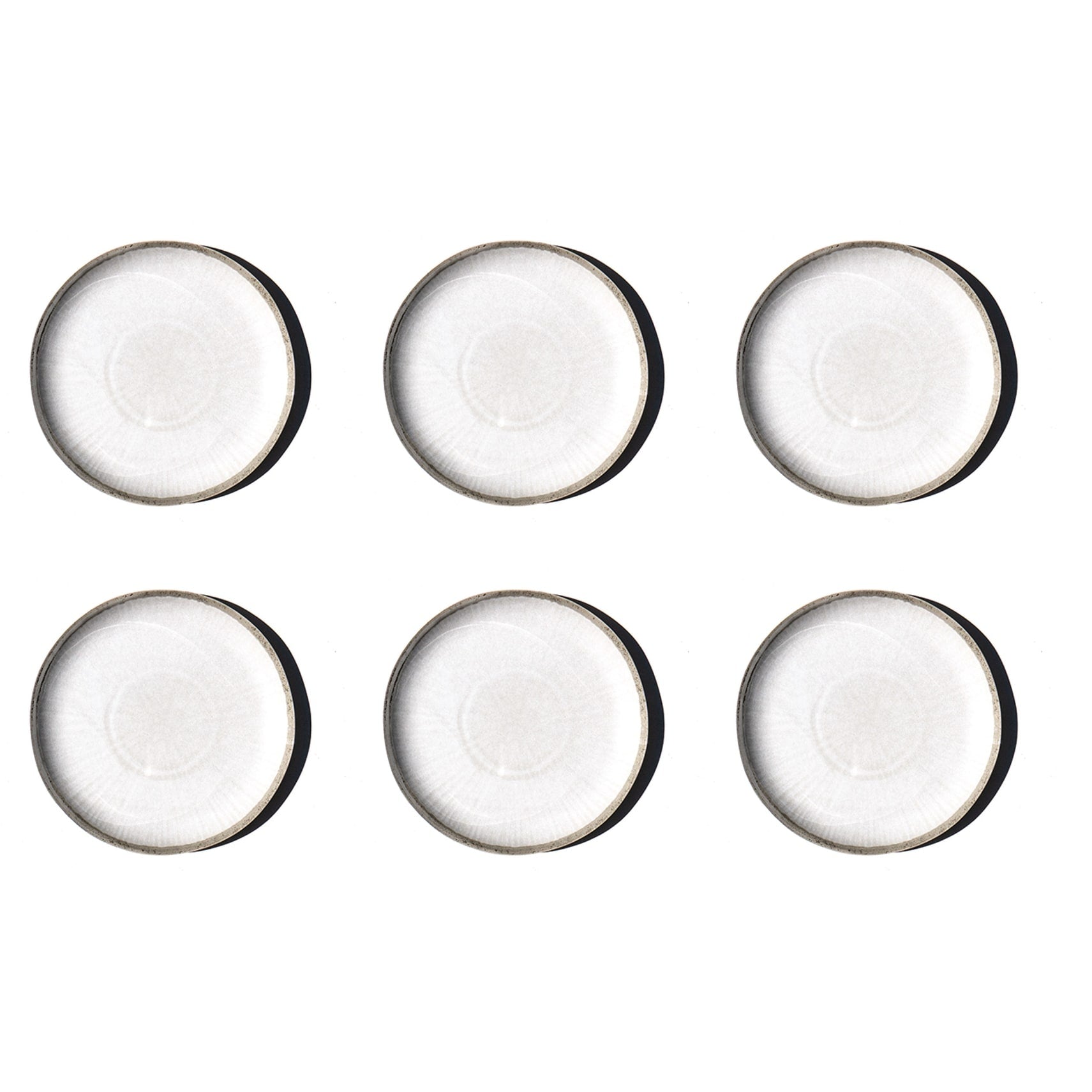 Abode Homewares Coastal Reactive Newwave Melamine Salad Plate White 8.5 Set Of 6