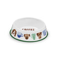 Abode Homewares Coffee Dogs Melamine Pet Bowl Multicolor Set Of 2