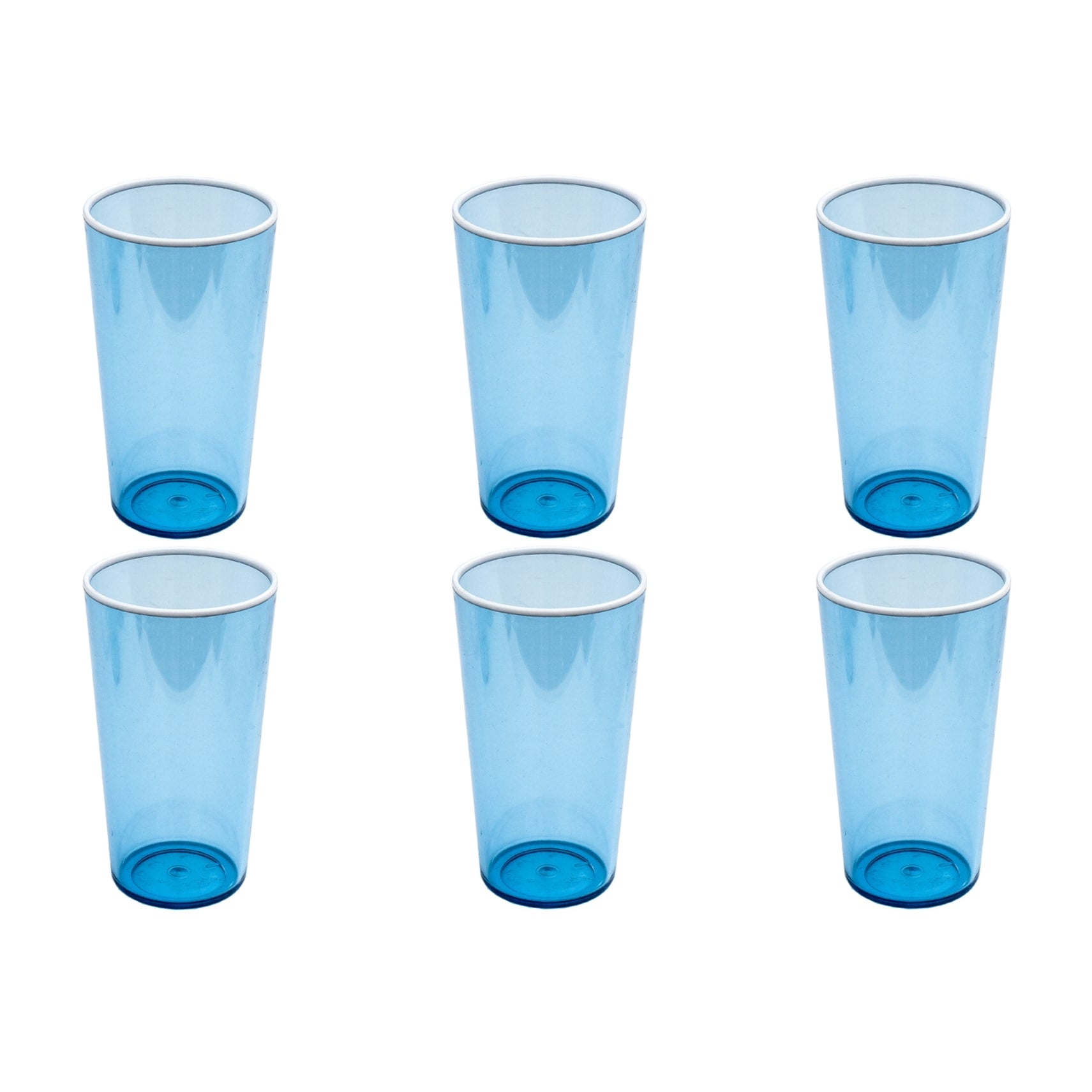 Abode Homewares Contrast Acrylic Drinking Glass Set Of 6