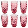 Abode Homewares Diamond Cut Acrylic Drinking Glass 23 Oz Set Of 6