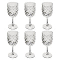 Abode Homewares Diamond Cut Acrylic Wine Glass 15.6 Oz Set Of 6