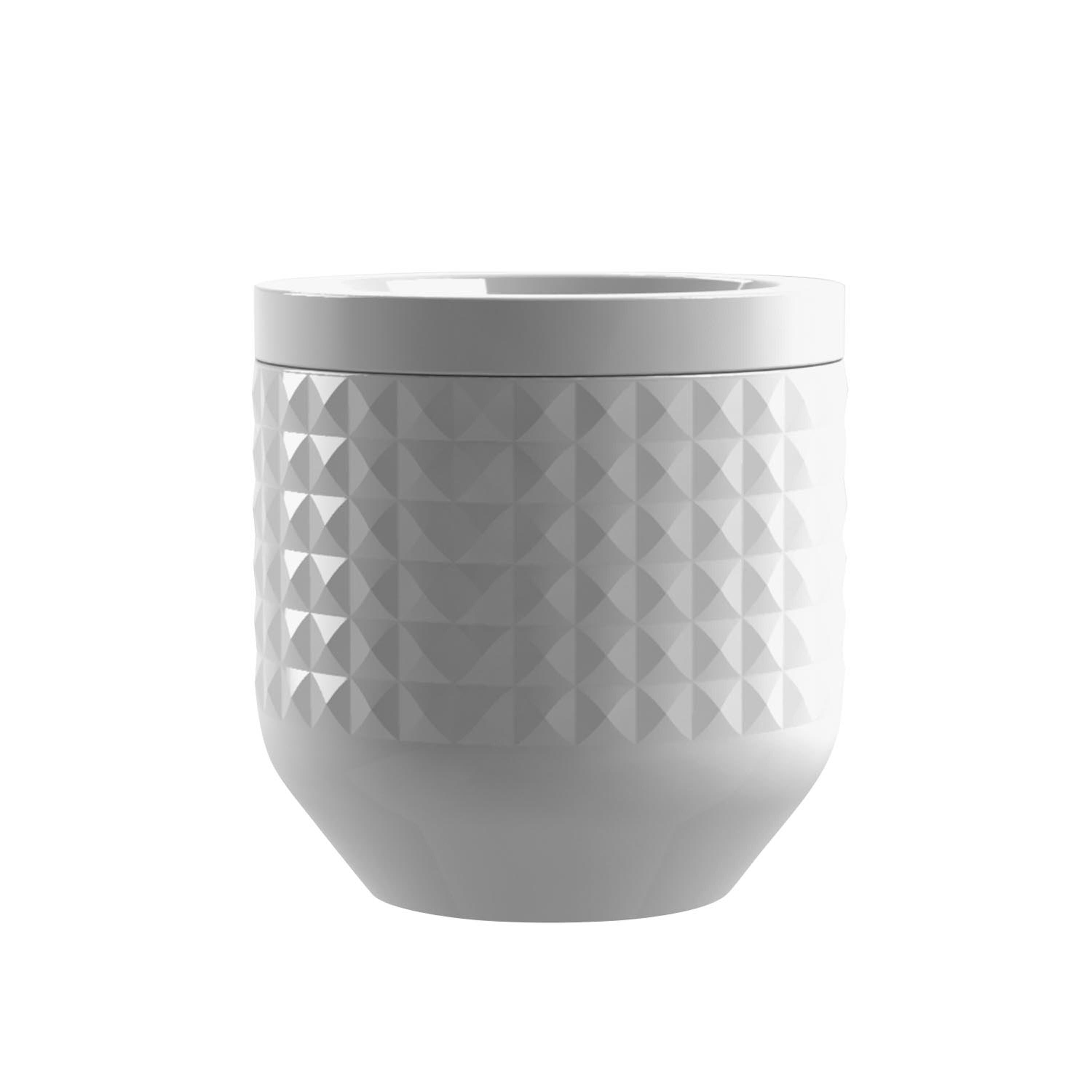 Abode Homewares Diamond Stoneware Melamine Canister White