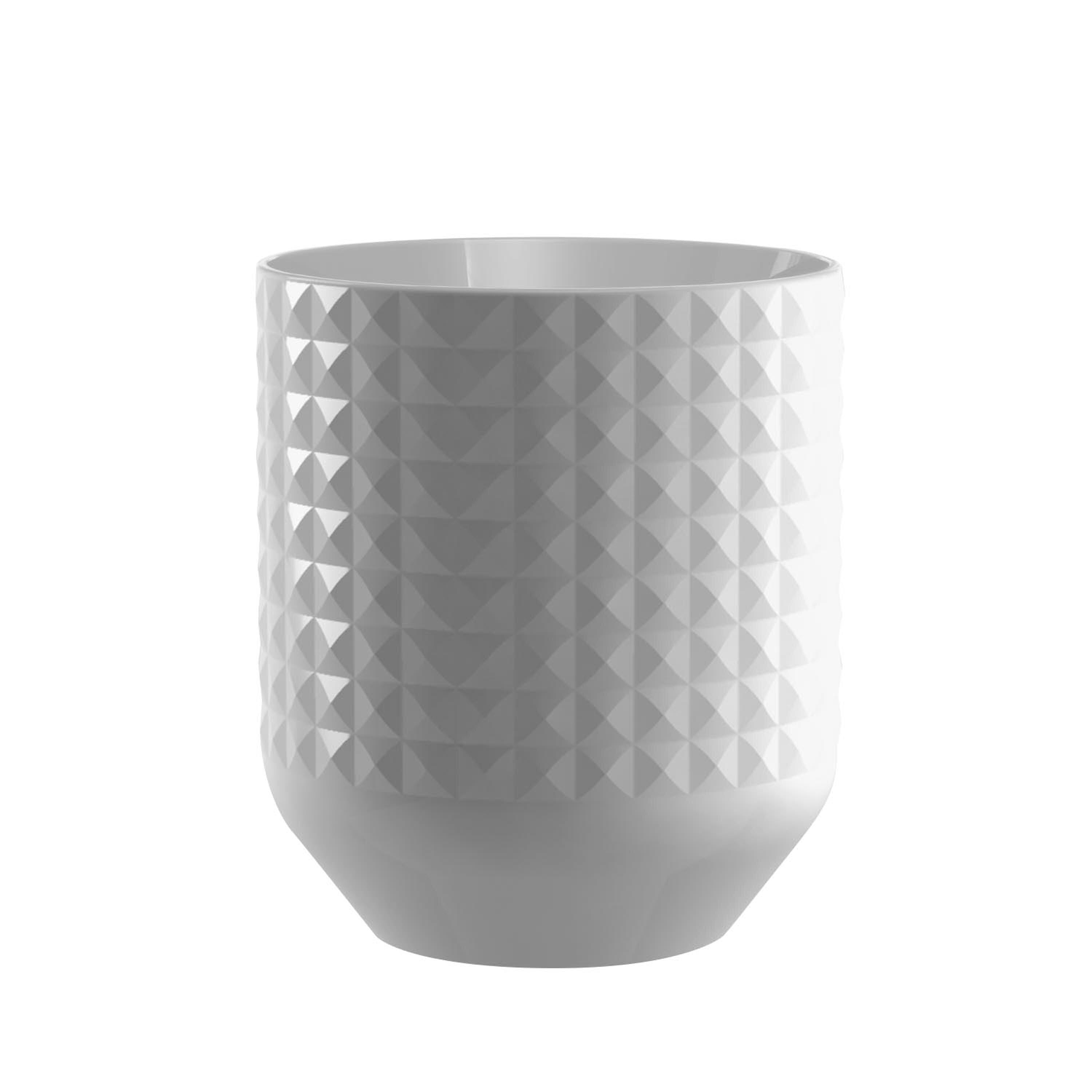 Abode Homewares Diamond Stoneware Melamine Crock White
