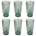 Abode Homewares Embossed Leaf Acrylic Drinking Glass Sage Set Of 6