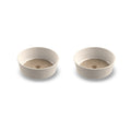 Abode Homewares Farmhouse Rustic Paw Merge Pet Bowl Brown Set Of 2