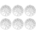 Abode Homewares Figural Flower Acrylic Salad Plate Clear 9.8 Set Of 6
