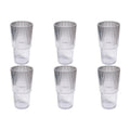 Abode Homewares Fine Ribbed Acrylic Drinking Glass Set Of 6
