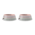 Abode Homewares Flower Fields Melamine Pet Bowl Extra Small 1 Cup Pink Multicolor Set Of 2