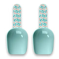 Abode Homewares Flower Fields Melamine Pet Food Scoop 1 Cup Aqua Set Of 2