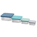 Abode Homewares Frame Plastic Food Storage Containers With Lid Clear 8 Piece