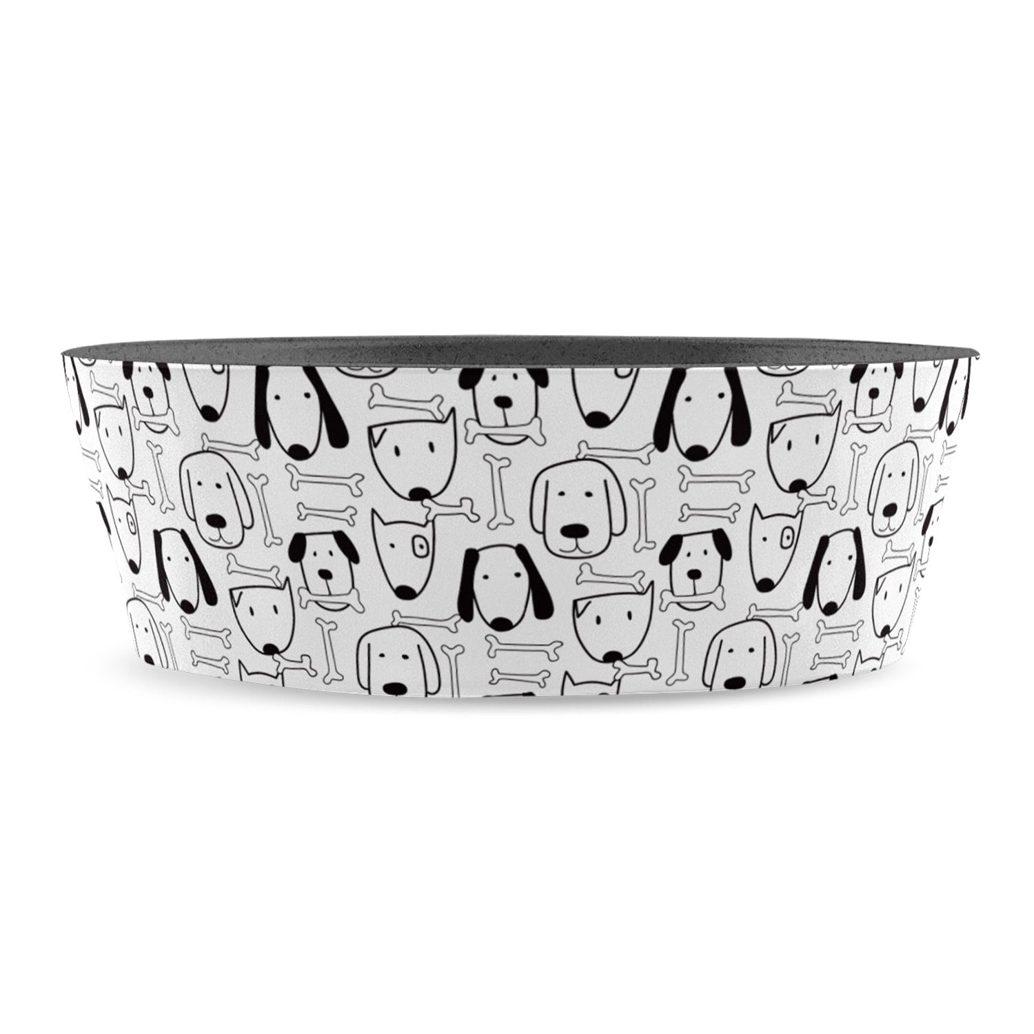 Abode Homewares Friendly Faces Planta Pet Bowl White Set Of 2