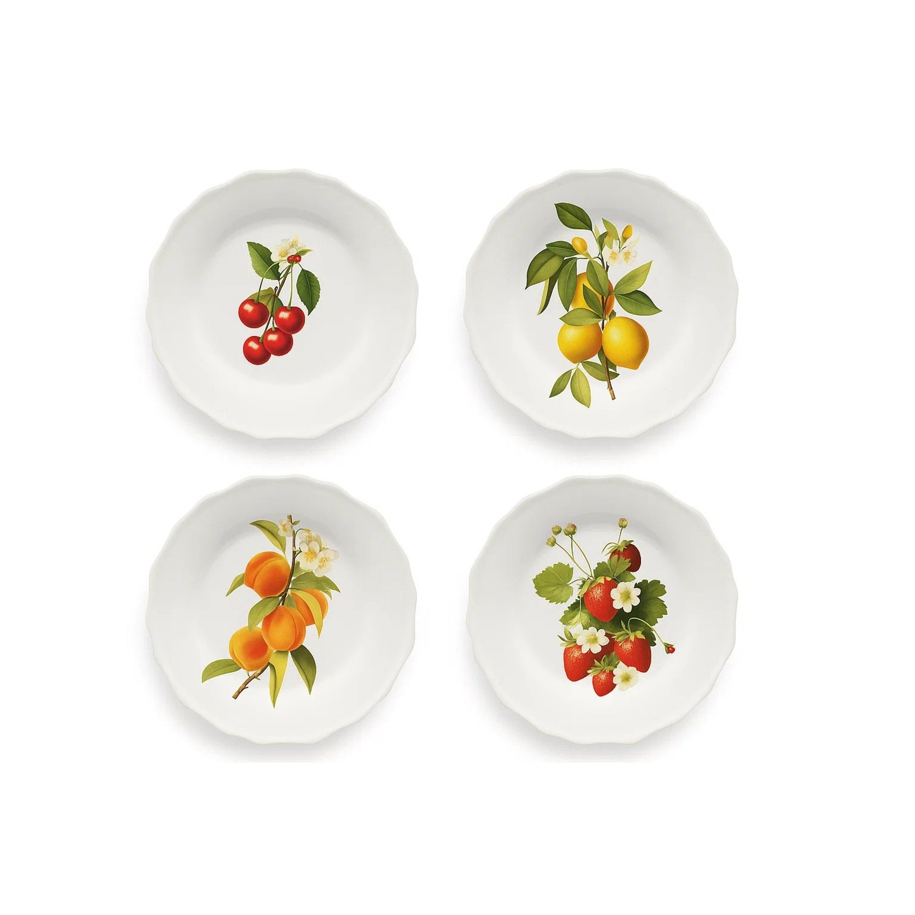 Abode Homewares Fruitstand Newwave Melamine Salad Plate Assorted Colors 8.7 Set Of 4