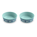 Abode Homewares Gibraltar Melamine Pet Bowl Large 8 Cups Teal Set Of 2
