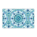 Abode Homewares Gibraltar Melamine Pet Feeding Placemat 19 X 11.5 Teal Set Of 2