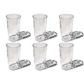 Abode Homewares Hammered Rustic Acrylic Drinking Glass Clear Set Of 6