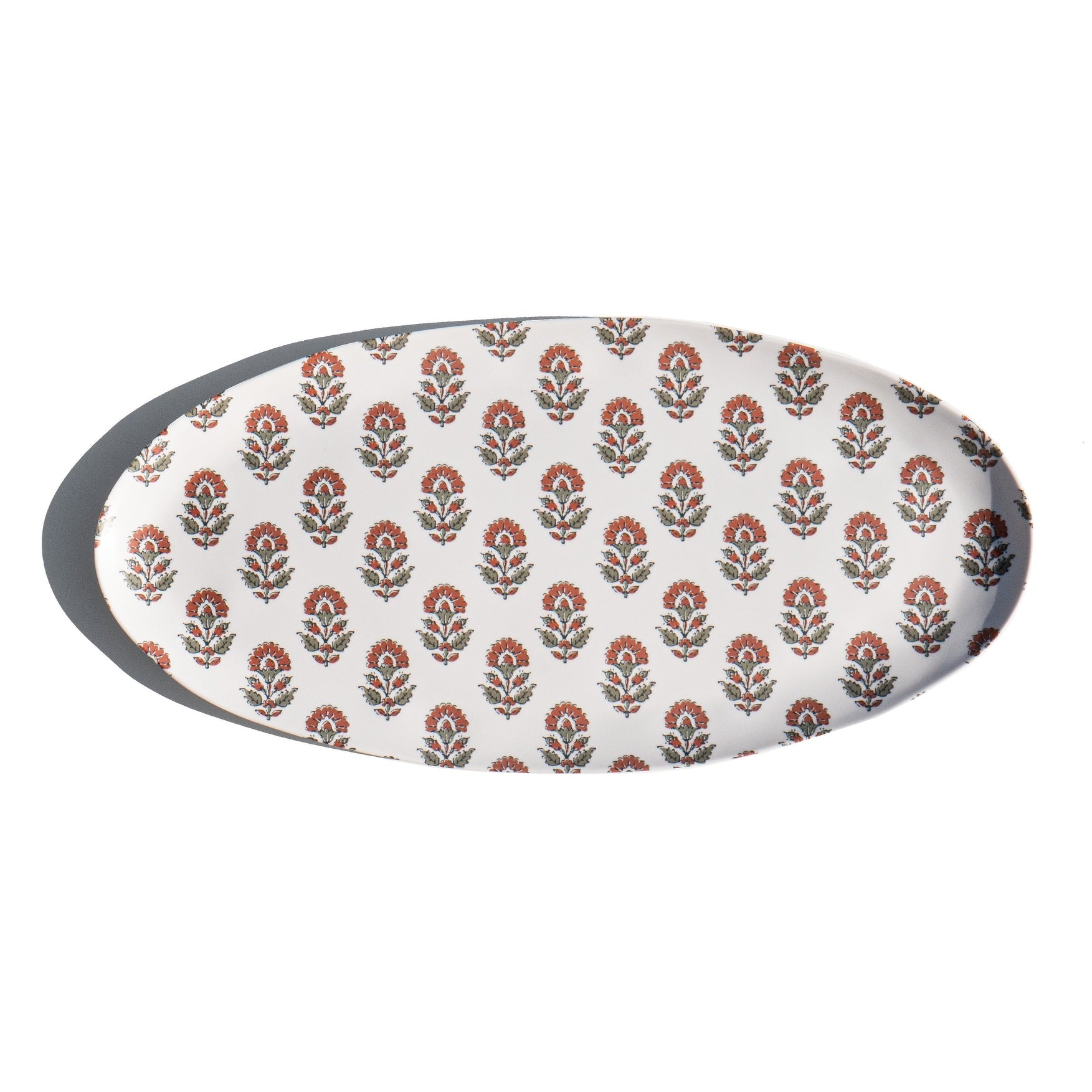 Abode Homewares Kashmir Melamine Oval Serving Platter 17.4 X 8.3