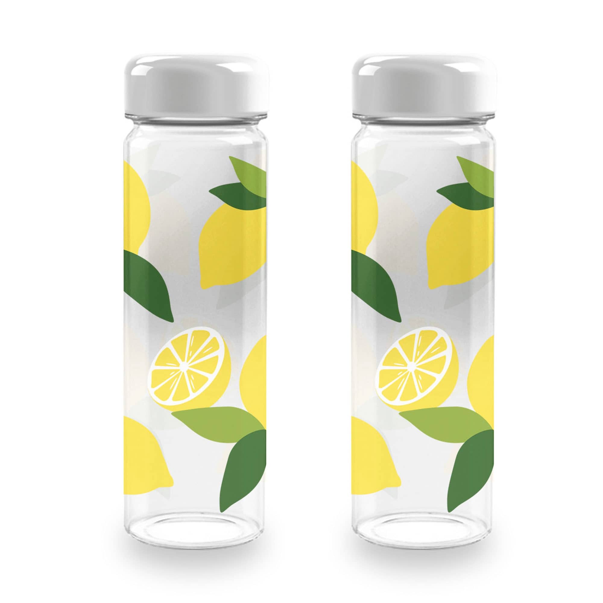 Abode Homewares Lemon Fresh Acrylic Quench Water Bottle Yellow 20 Oz