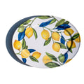 Abode Homewares Lemon Orchard Melamine Oval Serving Platter Yellow 16.9 X 13