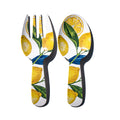Abode Homewares Lemon Orchard Melamine Serving Utensils Yellow Set Of 2