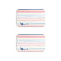 Abode Homewares Love Stripes Melamine Pet Feeding Placemat 19 X 11.5 Multicolor Set Of 2