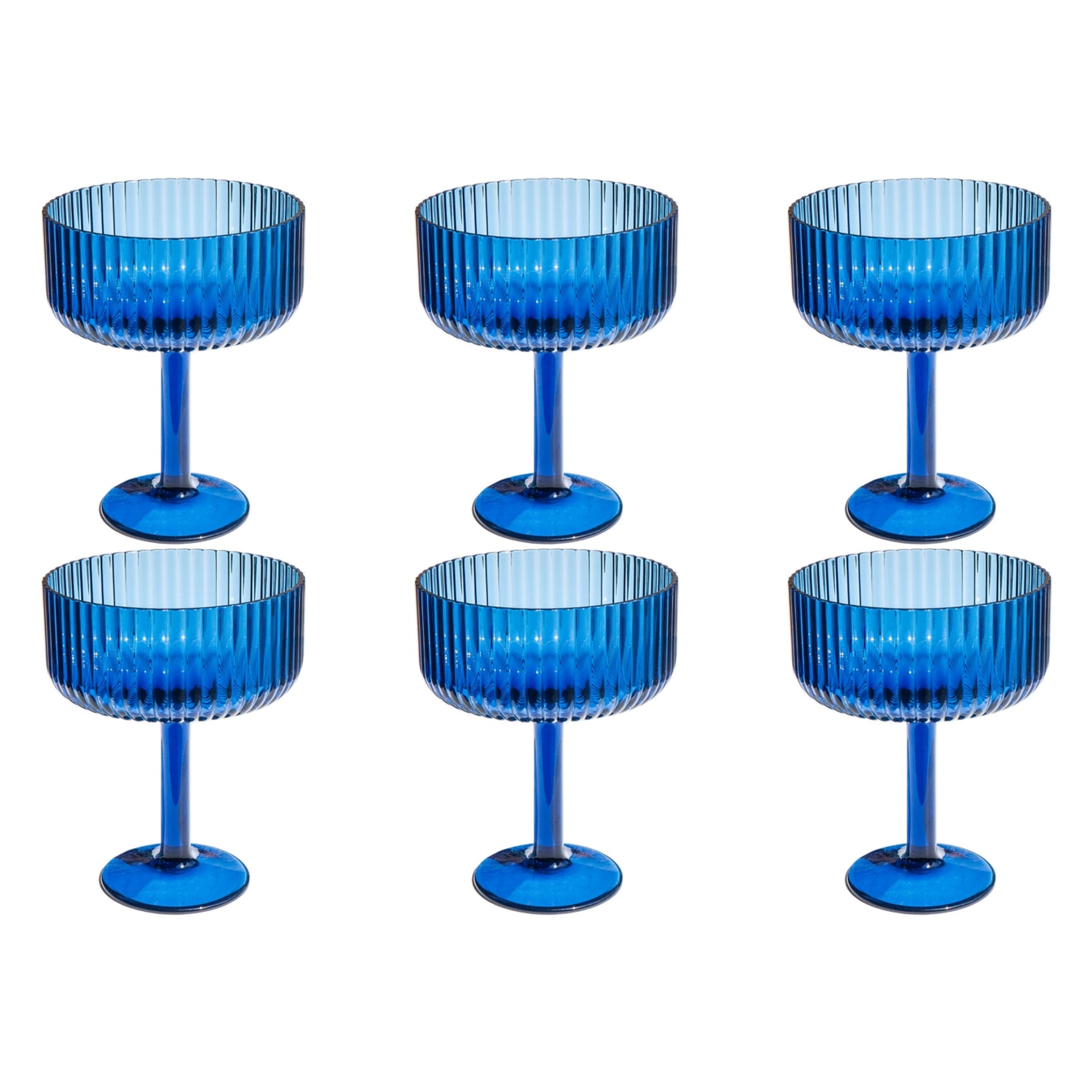 Abode Homewares Mesa Acrylic Coupe Glass 14 Oz Set Of 6
