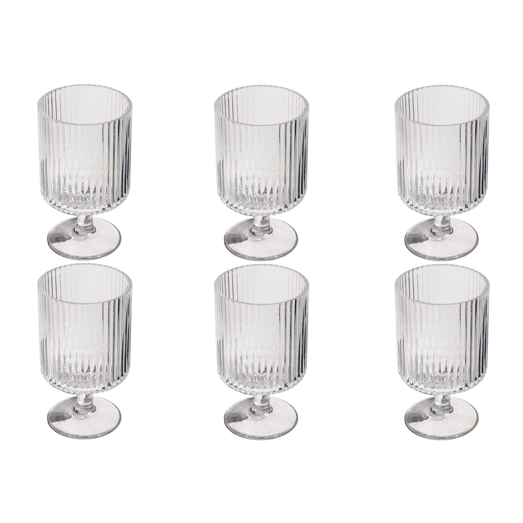 Abode Homewares Mesa Acrylic Mini Stacking Wine Glass Clear 10 Oz Set Of 6