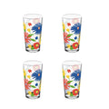 Abode Homewares Midsummer Acrylic Floral Drinking Glass Blue Set Of 4