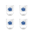 Abode Homewares Midsummer Acrylic Floral Stemless Wine Glass 16 Oz Set Of 4