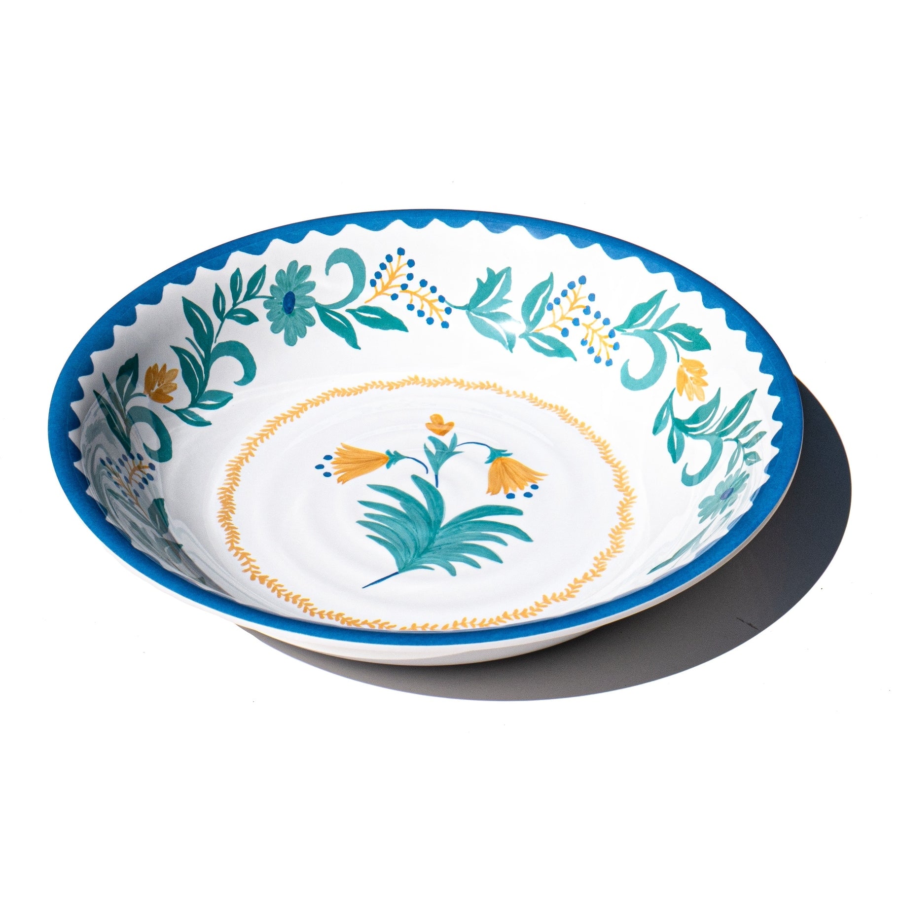 Abode Homewares Montelupo Melamine Serving Bowl Multicolor 13.8