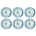 Abode Homewares Montelupo Newwave Melamine Dinner Plate Multicolor 10.5 Set Of 6