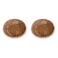 Abode Homewares Olive Melamine Pet Saucer 0.75 Cup Natural Set Of 2