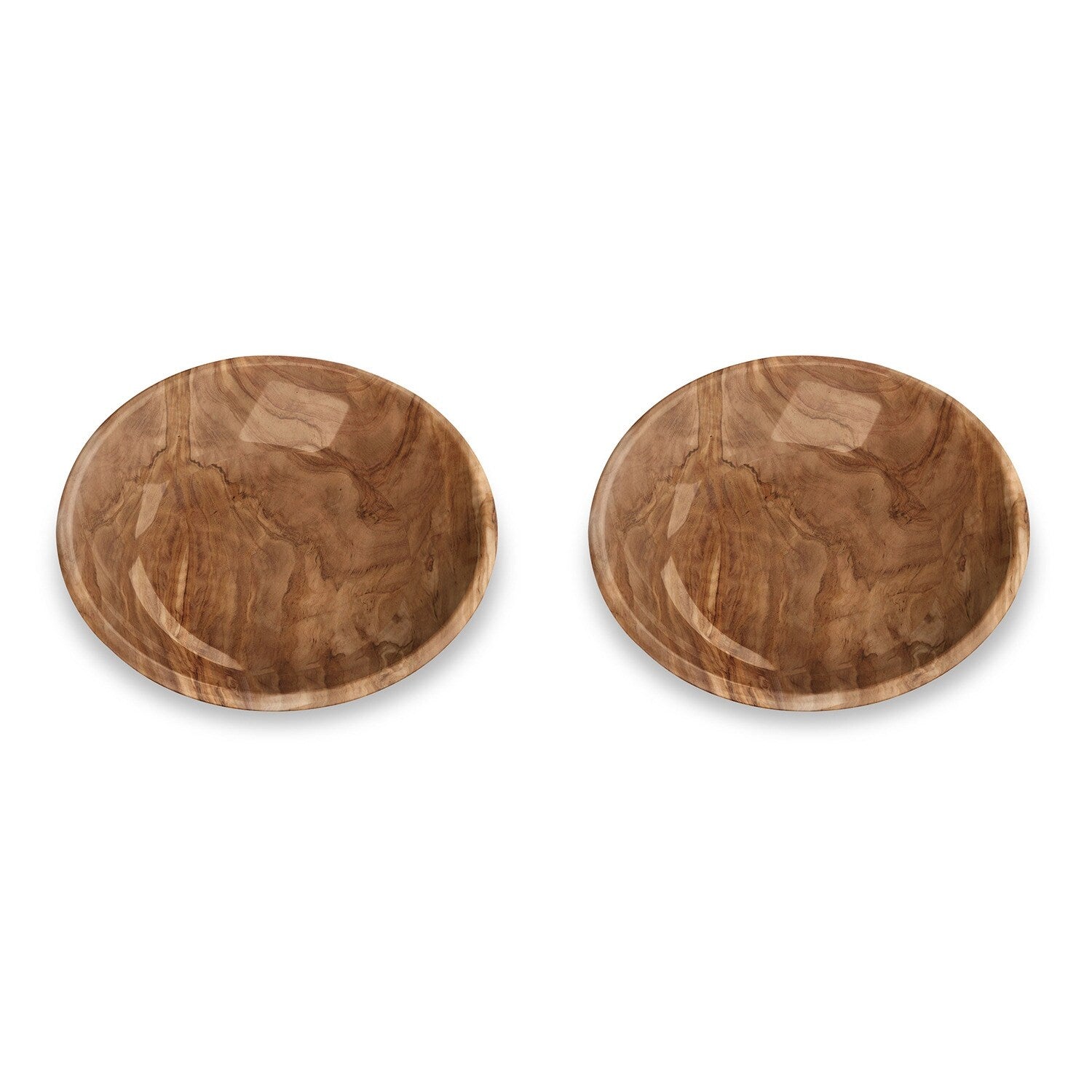 Abode Homewares Olive Melamine Pet Saucer 0.75 Cup Natural Set Of 2