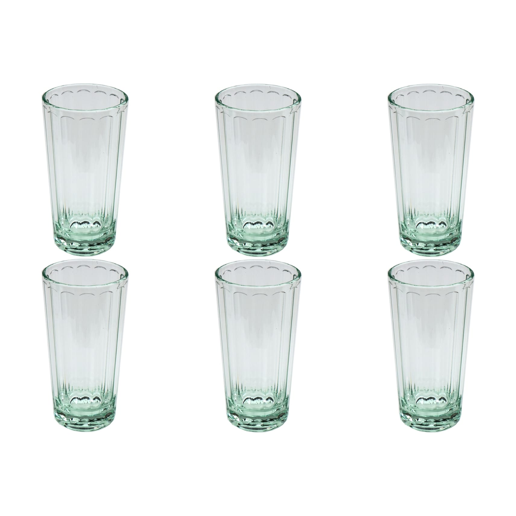 Abode Homewares Panel Acrylic Drinking Glass Clear Set Of 6