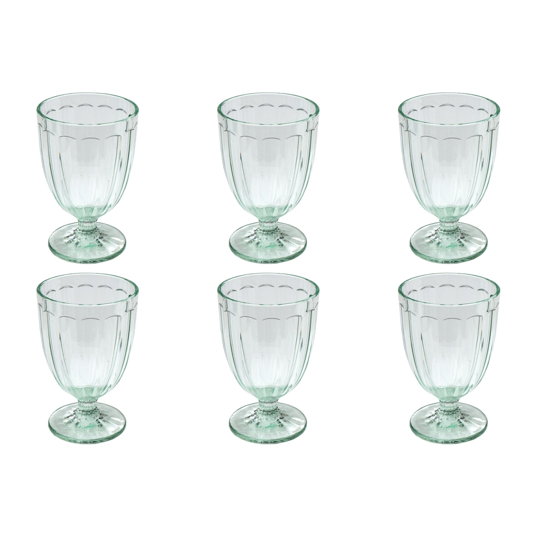 Abode Homewares Panel Acrylic Wine Glass Clear 14.3 Oz Set Of 6