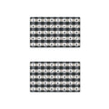 Abode Homewares Pet Paws Check Melamine Pet Feeding Placemat 19 X 11.5 Black Set Of 2