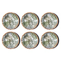 Abode Homewares Rainforest Palm Newwave Melamine Dinner Plate Green 10.5 Set Of 6