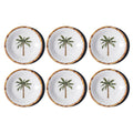 Abode Homewares Rainforest Palm Newwave Melamine Salad Plate Green 8.5 Set Of 6