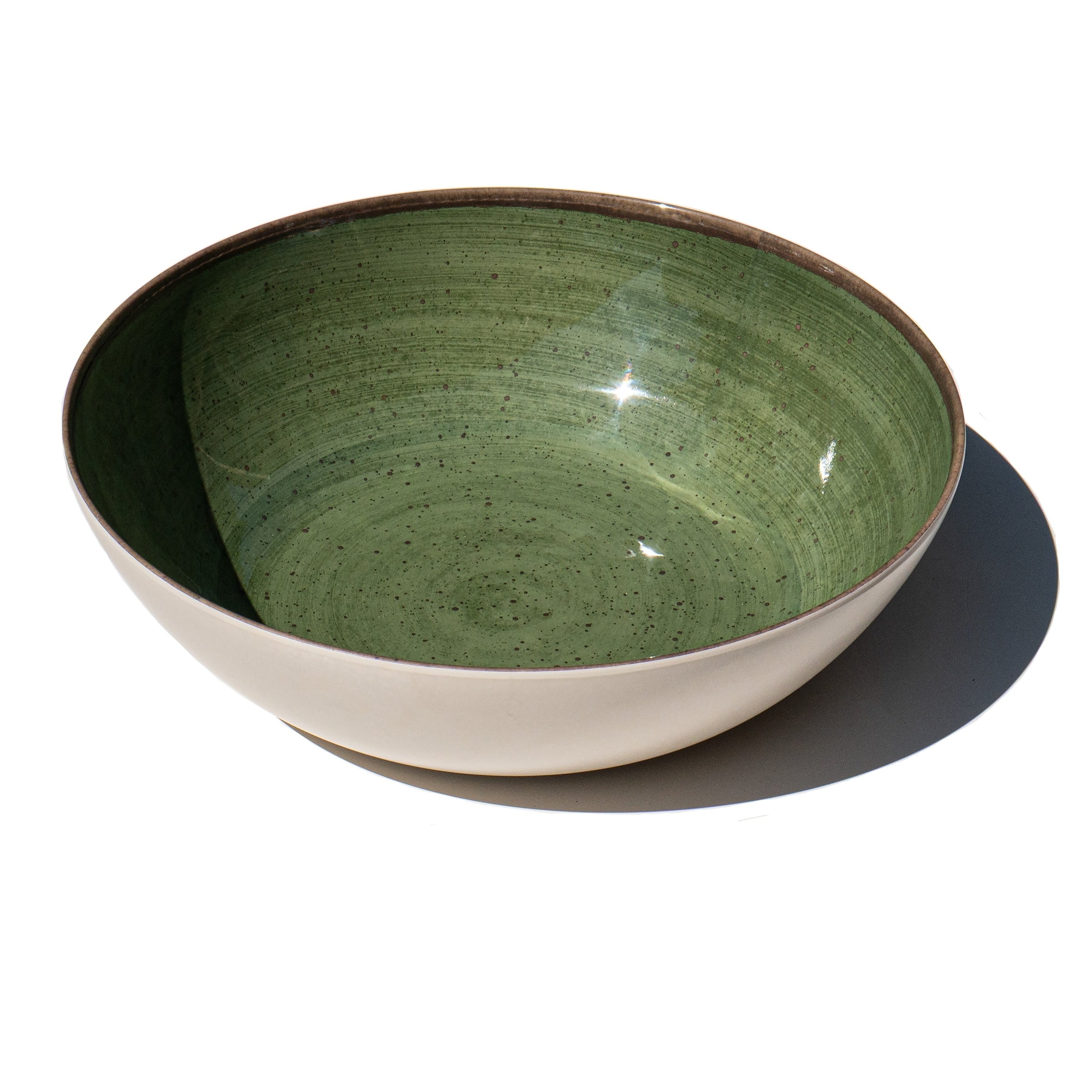 Abode Homewares Retreat Pottery Melamine Serving Bowl Green 13.5