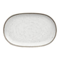 Abode Homewares Retreat Pottery Merge Bamboo Serving Platter White 16.9 X 10.9