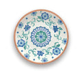 Abode Homewares Rio Turquoise Melamine Floral Round Serving Platter Multicolor 14