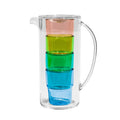 Abode Homewares Simple Acrylic Stacked Nested Pitcher With Lid Glasses Set Multicolor Blues Set Of 6