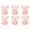 Abode Homewares Simple Scallop Acrylic Drinking Glass Pink Set Of 6