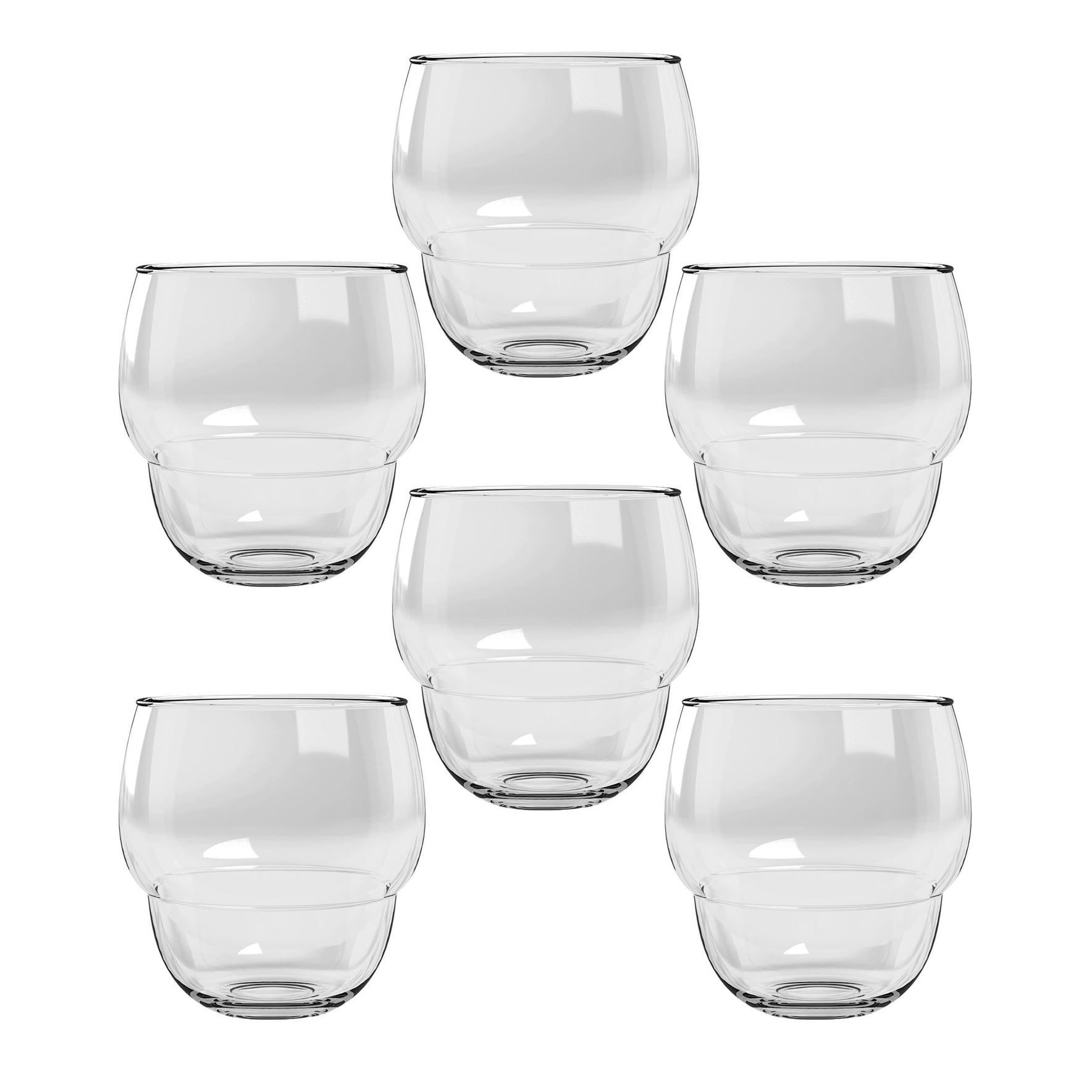 Abode Homewares Stacking Bubble Acrylic Drinking Glass 14 Oz Set Of 6