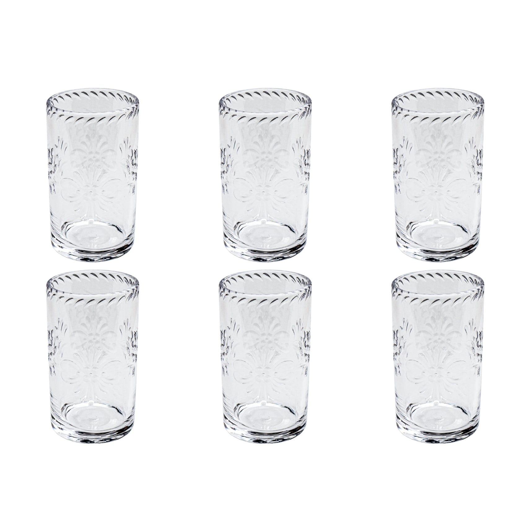 Abode Homewares Talavera Acrylic Drinking Glass 18 Oz Set Of 6