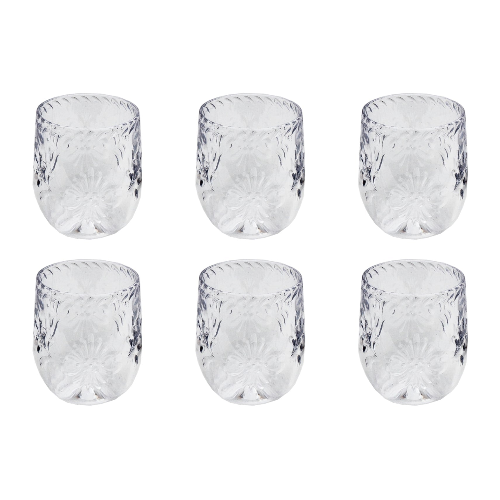 Abode Homewares Talavera Acrylic Stemless Wine Glass 13.3 Oz Set Of 6
