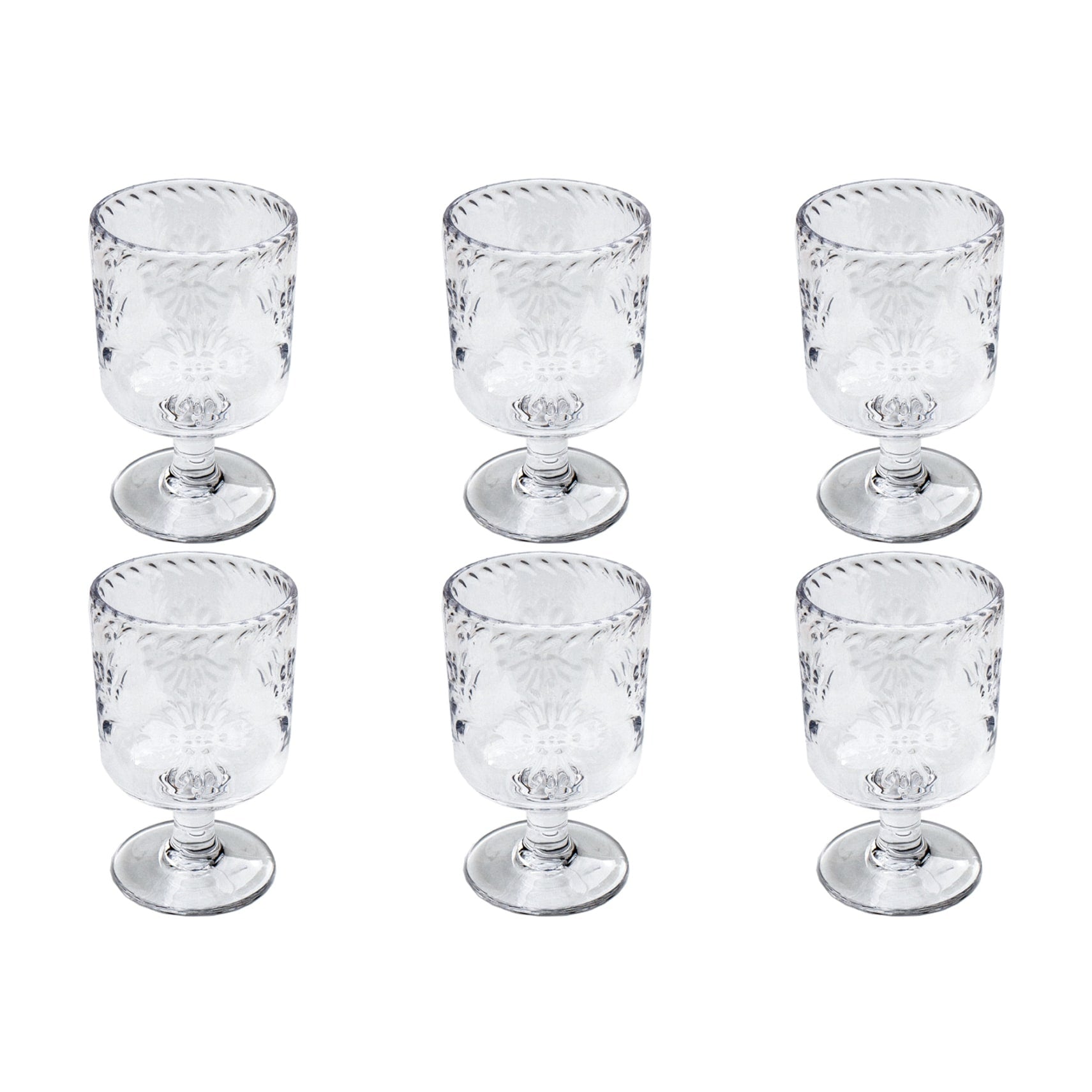 Abode Homewares Talavera Acrylic Wine Glass 13 Oz Set Of 6