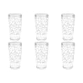 Abode Homewares Vines Acrylic Etch Drinking Glass Clear Set Of 6